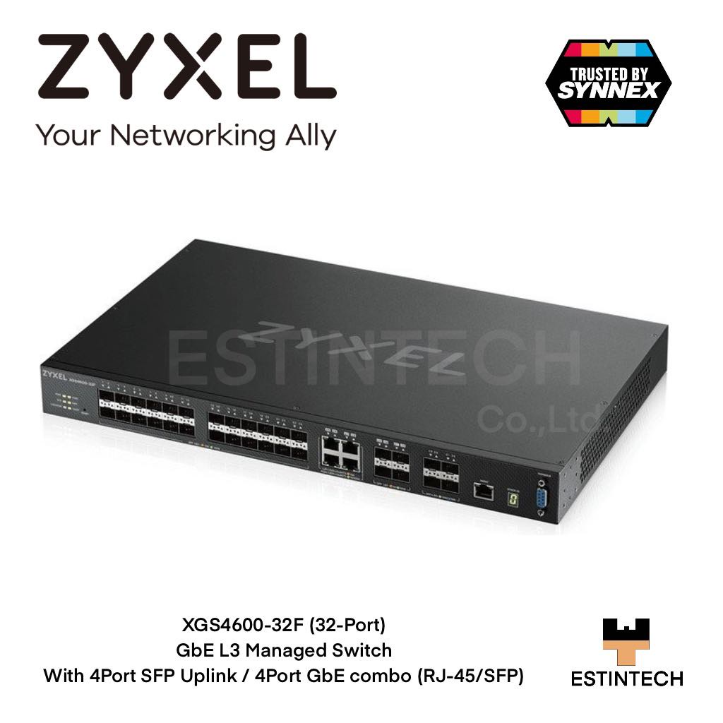 Switch (สวิตช์) Zyxel XGS4600-32F (32-Port) GbE L3 Managed Switch ของใหม่ประกัน 3ปี