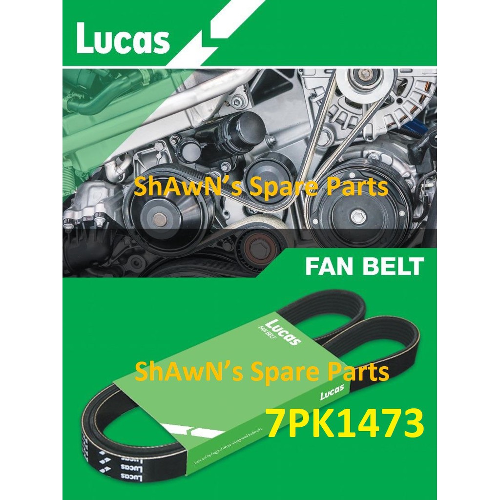 LUCAS สายพานพัดลม 7PK1473 Toyota Hiace KDH200 ดีเซล