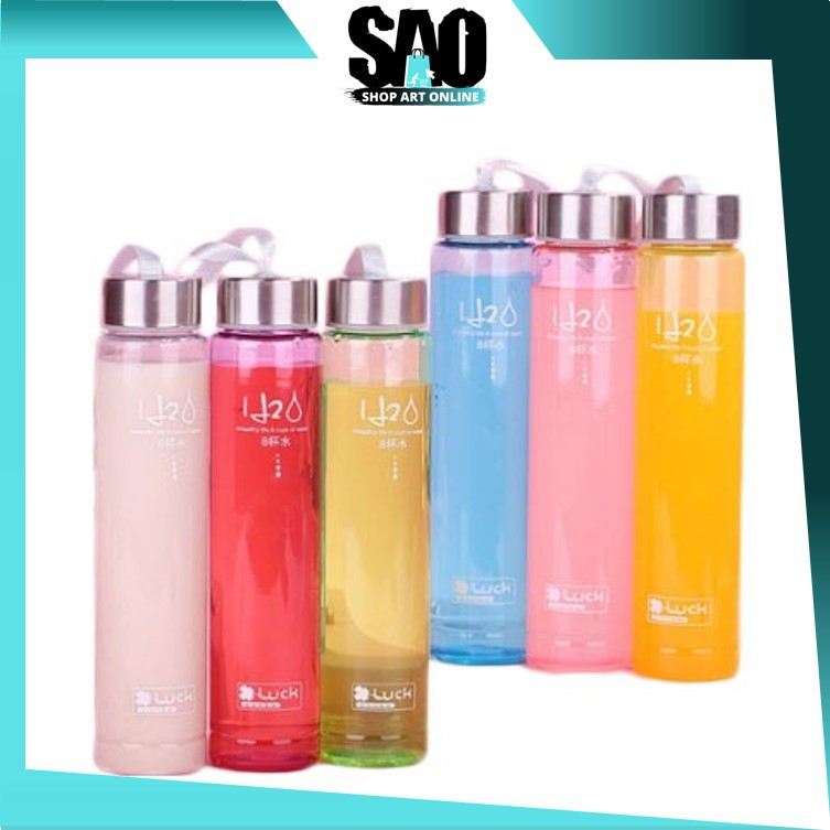 SAO - Bo194 ขวดน้ําดื่มใส H2O / ขวด H2O ใส / ขวดน้ํา 280 ML