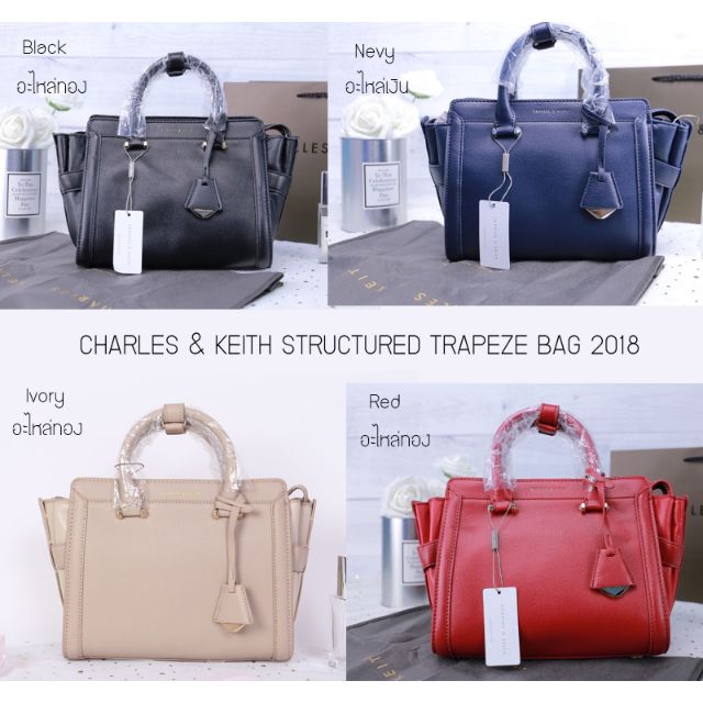 charles & keith structured trapeze bag 2018