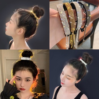 Korean Fashion Rhinestone Hair Clip Tassel Ponytail Hair Tie