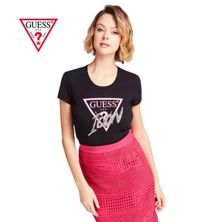 GUESS APP เสื้อยืด รุ่น GE W0GI08J1300 BLACK เสื้อผ้าผู้หญิง