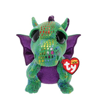 TY ตุ๊กตา ทีวาย Beanie Boos CINDER - green dragon size medium