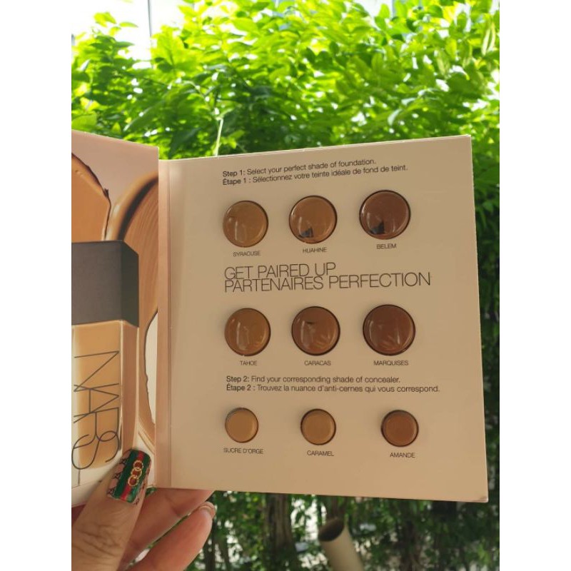 nars long ware foundation +radiant creamy conceanler รองพื้น6ช่อง*0.5ml.+คอนซิลเลอร์ 3ช่อง*0.2 ml.