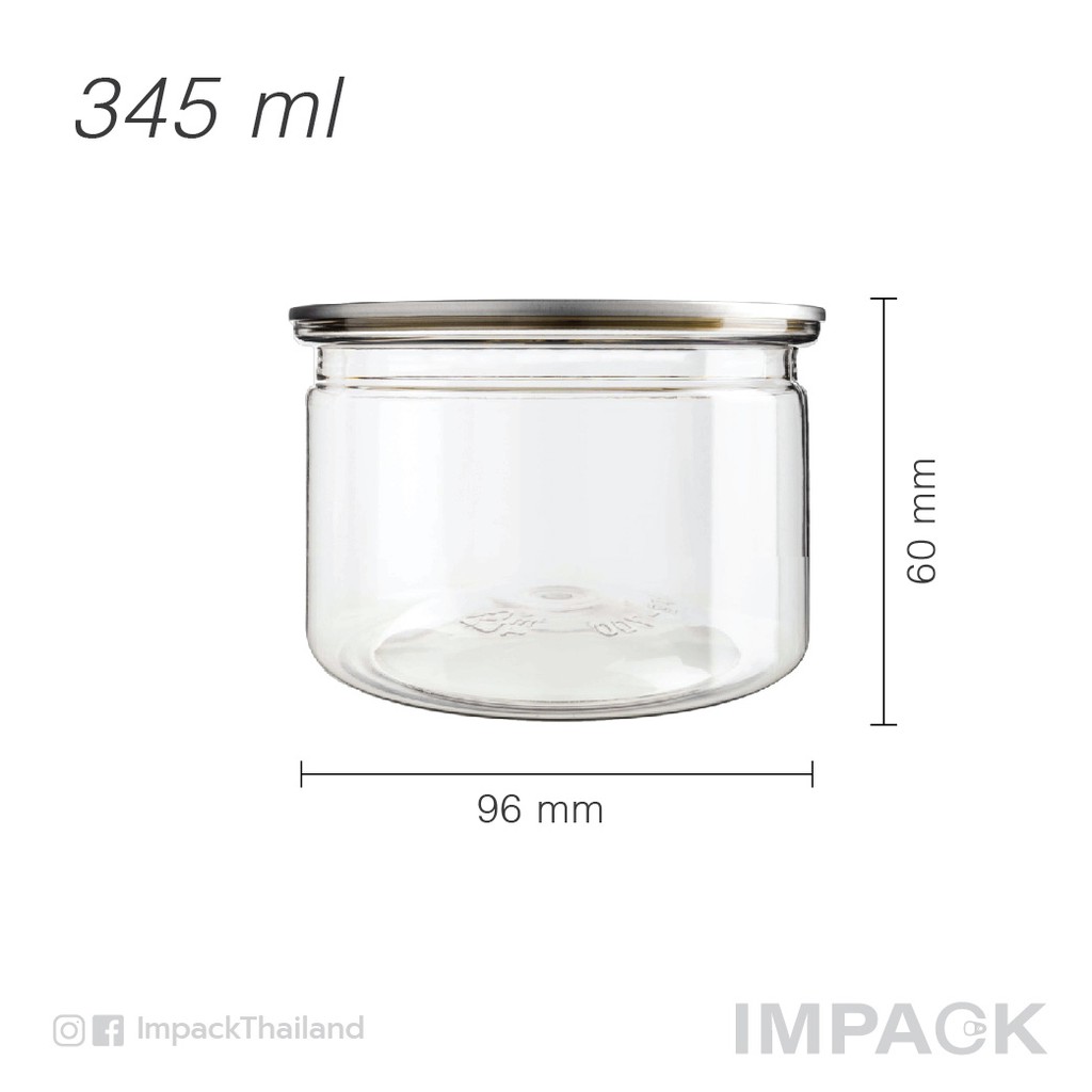 Sample 401 series กระป๋องพลาสติก PET Easy Open พร้อมฝาอลูมิเนียมและฝาพลาสติก