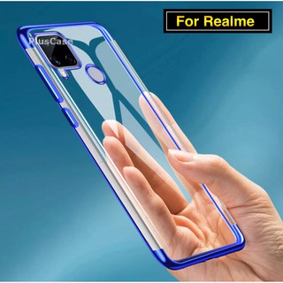 Case Realme C12 เคสเรียวมี เคสนิ่ม ขอบสีหลังใส เคสกันกระแทก สวยและบาง realme c12 เคสซีลีโคน พร้อมส่ง ส่งจากไทย