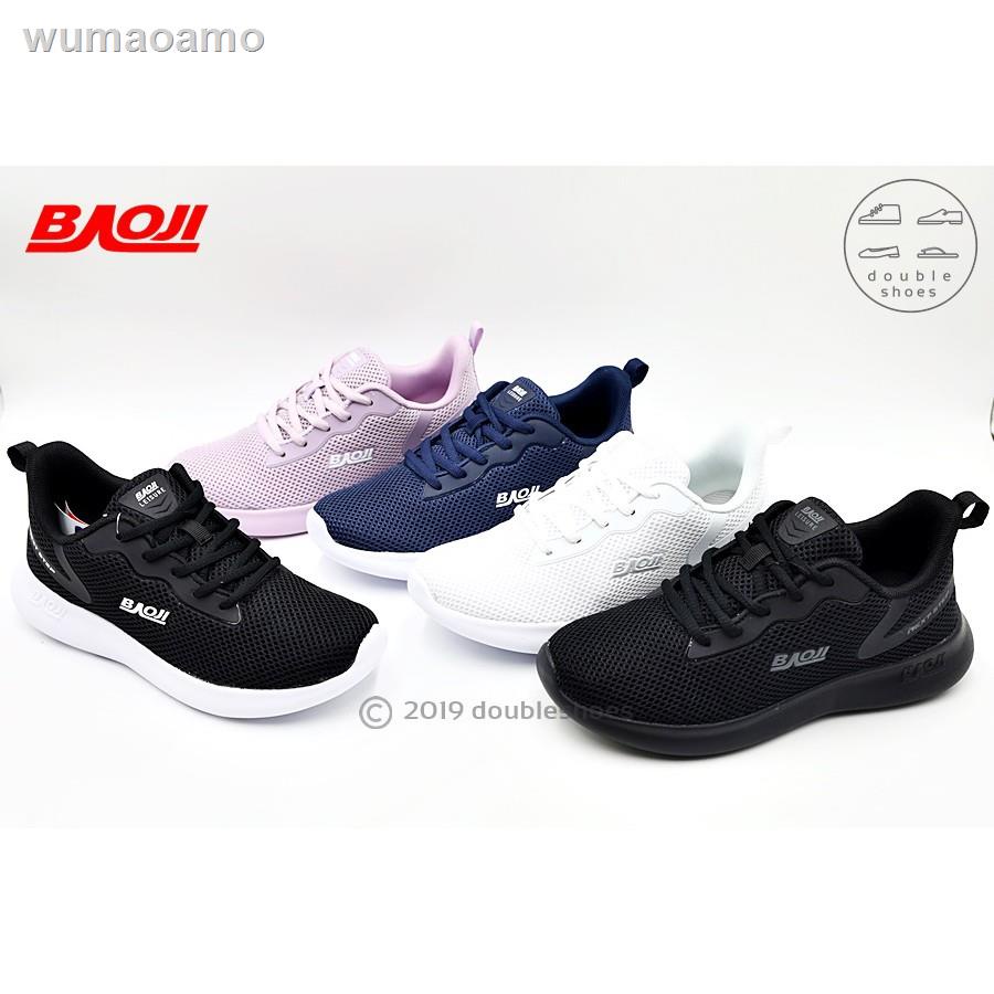 ☊BAOJI รองเท้าวิ่ง รองเท้าผ้าใบหญิง รุ่น BJW652 (สีดำล้วน ขาว กรม ดำขาว ม่วง) ไซส์ -37-41ของขวัญ