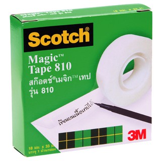 เทปขุ่น แกน 1 นิ้ว 3/4 นิ้วx36 หลา สก๊อตช์ 810 White core tape 1  3/4  x36 yd.Scotch 810