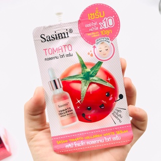 S-12066 เซรั่ม 🍅 ออร่าหน้าใส โทเมโท โยเกิร์ต คอลลาเจน เซรั่ม มาส์ก ออร่า มะเขือเทศ Sasimi Tomato Collagen White Serum