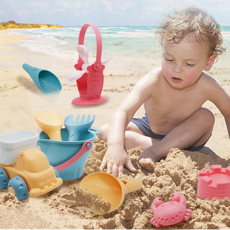 New Summer Silicone Baby Beach Toys Kid Game Toy Children Sandbox Set ...