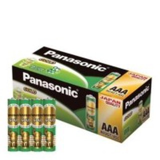 ถ่าน Panasonic Gold ขนาด AAA กล่อง 60 ก้อน เขียวทอง