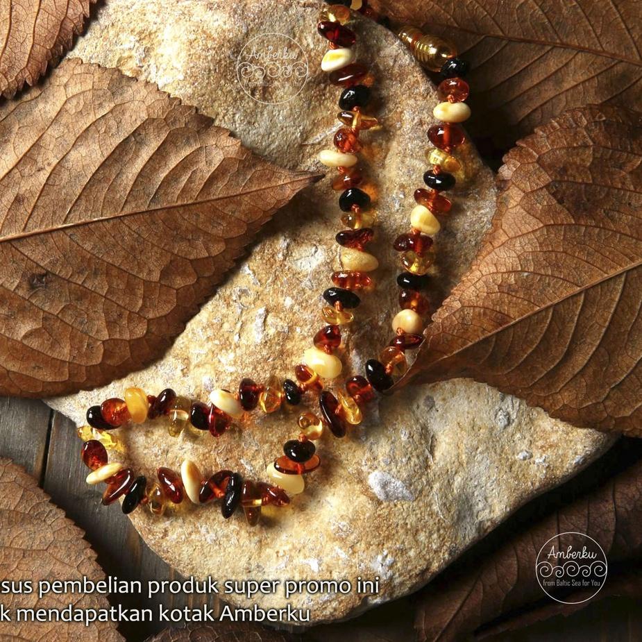 No สองเท่า.. K19S สร้อยคอสร้อยข้อมือสีเหลืองอําพันเด็กวัยหัดเดิน