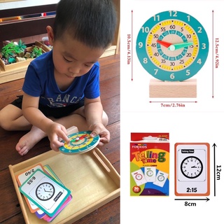 Sensory play นาฬิกาพร้อมการ์ดสอนเวลา Telling time