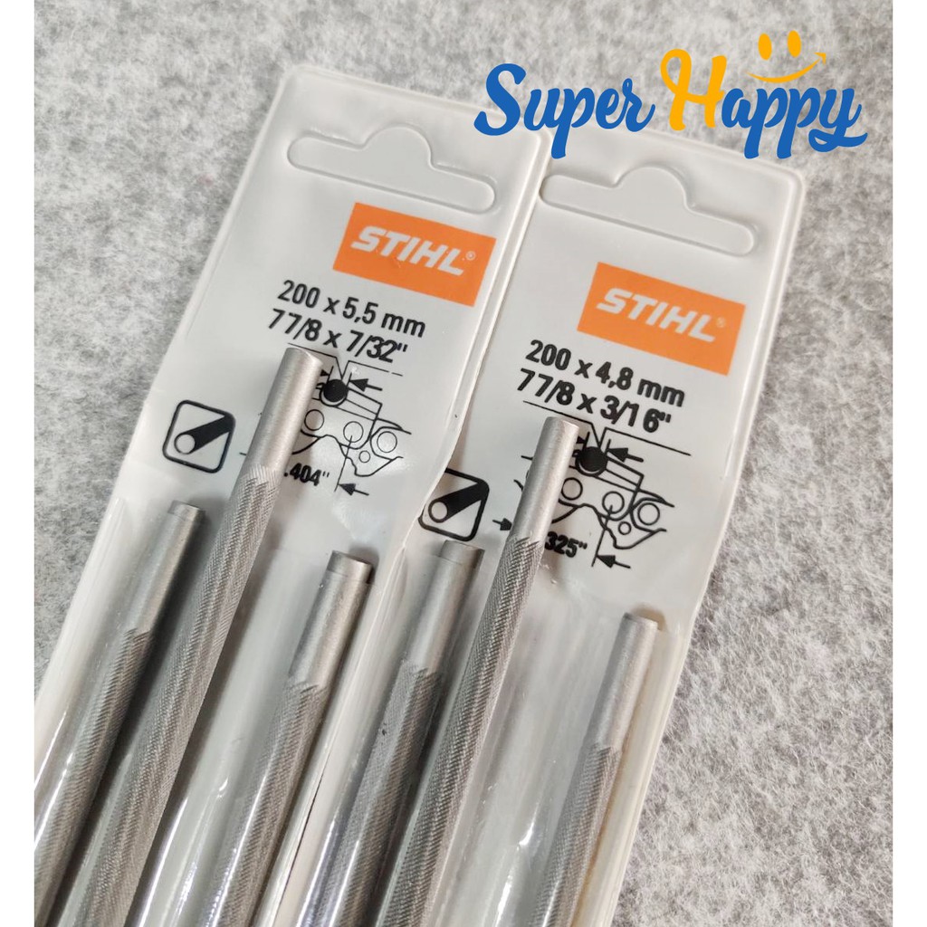 ตะไบแทงเลื่อยโซ่ STIHL ตะไบกลม ตะไบหางหนู สำหรับเครื่องเลื่อยโซ่ยนต์ (ราคาต่อ 1 แท่ง)
