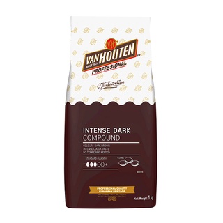 โปรโมชัน! แวนฮูเต็น อินเท็นส์ ดาร์ก คอมพาวด์ ช็อกโกแลต 1 กก. Van Houten Intense Dark Compound Chocolate 1 kg