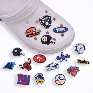 CROCS เข็มกลัด รูปการ์ตูนนกอินทรีย์ คาวบอย ทีม Croc Jibbits Pin Bulls Steeler Jibitz Charm สําหรับผู้ชาย