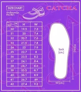 🌟ลูกค้าใหม่ 1 บาท💯 CATCHA รองเท้านักเรียนหญิง รุ่นใหม่ล่าสุด ปี2025 รุ่นส้นสูง1.5นิ้ว ไซส์31-42 🌟