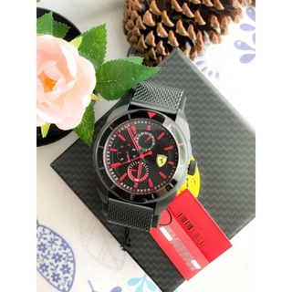 ⌚นาฬิกา Ferrari Forza Chronograph Mesh Bracelet Watchของแท้ช้อปเมกา