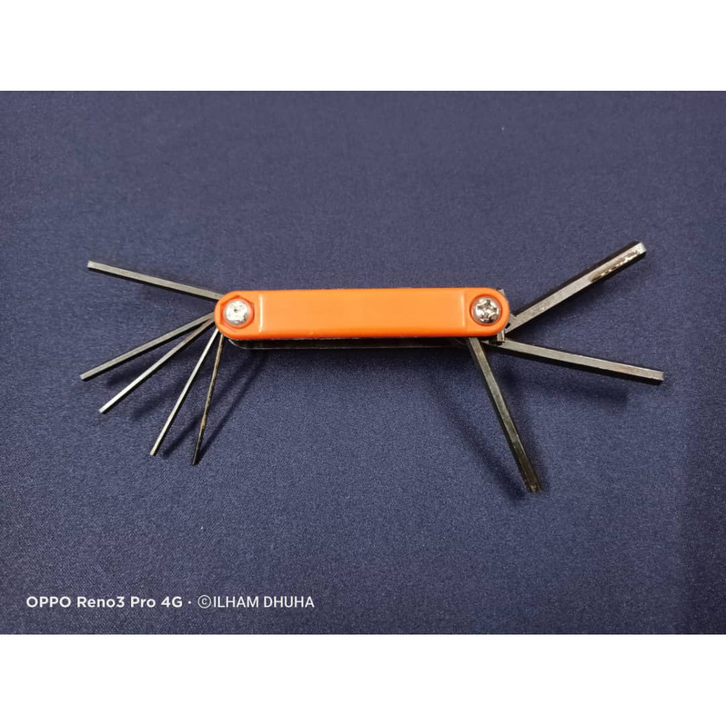 1 ชุด / METRIC COMBINATION HEX KEY ALLEN WRENCH MECHANIC ชุดเครื่องมือ / HEX KEY TOOLS 8 IN 1 / ALLE