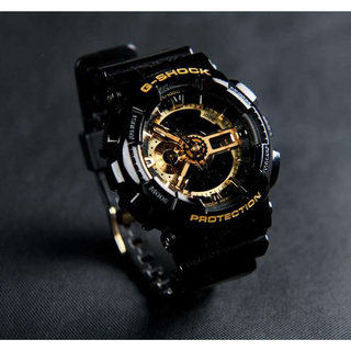 Casio GShock รุ่น GA110GB1ADR นาฬิกาข้อมือผู้ชายสายเรซิ่นสีดำสีทอง ประกันศูนย์เซ็นทรัล CMG 1 ปีเต็ม