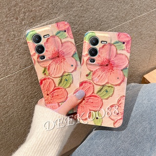 เคสโทรศัพท์ VIVO V25 Pro V25e Y02S Y16 Y22 Y22S Y35 4G 5G Shiny Bling Smartphone Case TPU Soft Purple Pink Flower Phone Cell Casing Girl Back Cover เคส วีโว่yV25 V25Pro วีโว่yY35 วีโว่yY22 วีโว่yY16