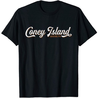 เสื้อยืด ลาย Coney Island Brooklyn สไตล์เกาหลีย้อนยุคS-5XL