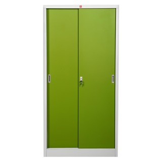 ตู้เอกสาร ตู้เหล็กสูงบานเลื่อนทึบ LUCKY WORLD KSS-914-GG สีเขียว เฟอร์นิเจอร์ห้องทำงาน เฟอร์นิเจอร์และของแต่งบ้าน HIGH C
