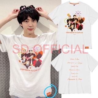 คอตต้อนคอกลมเสื้อยืด พิมพ์ลาย Bts JIN Permission to dance L.A 3 Day Full Photo Members สําหรับผู้ชายS-5XL