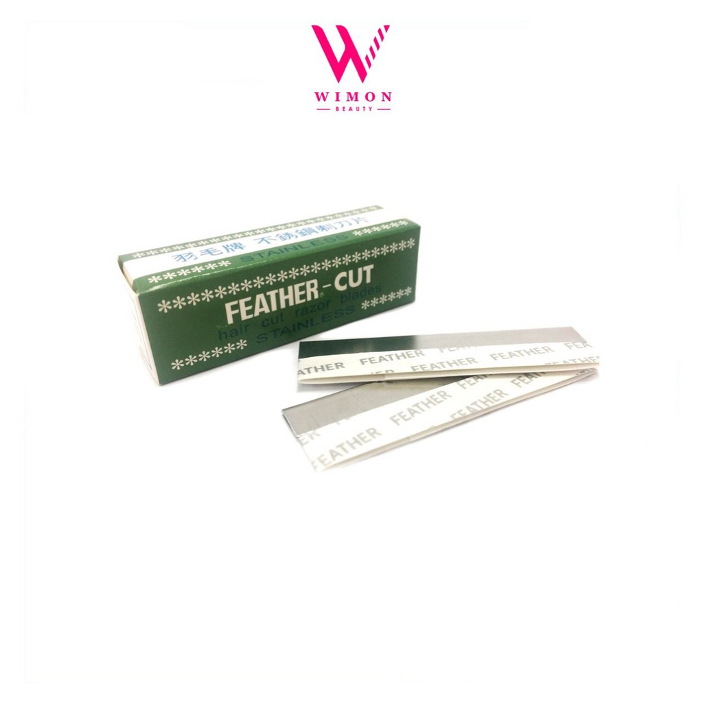 Feather-cut ใบมีดโกนขนนกคมเดียว 1 กล่อง 12 ใบ    /00035