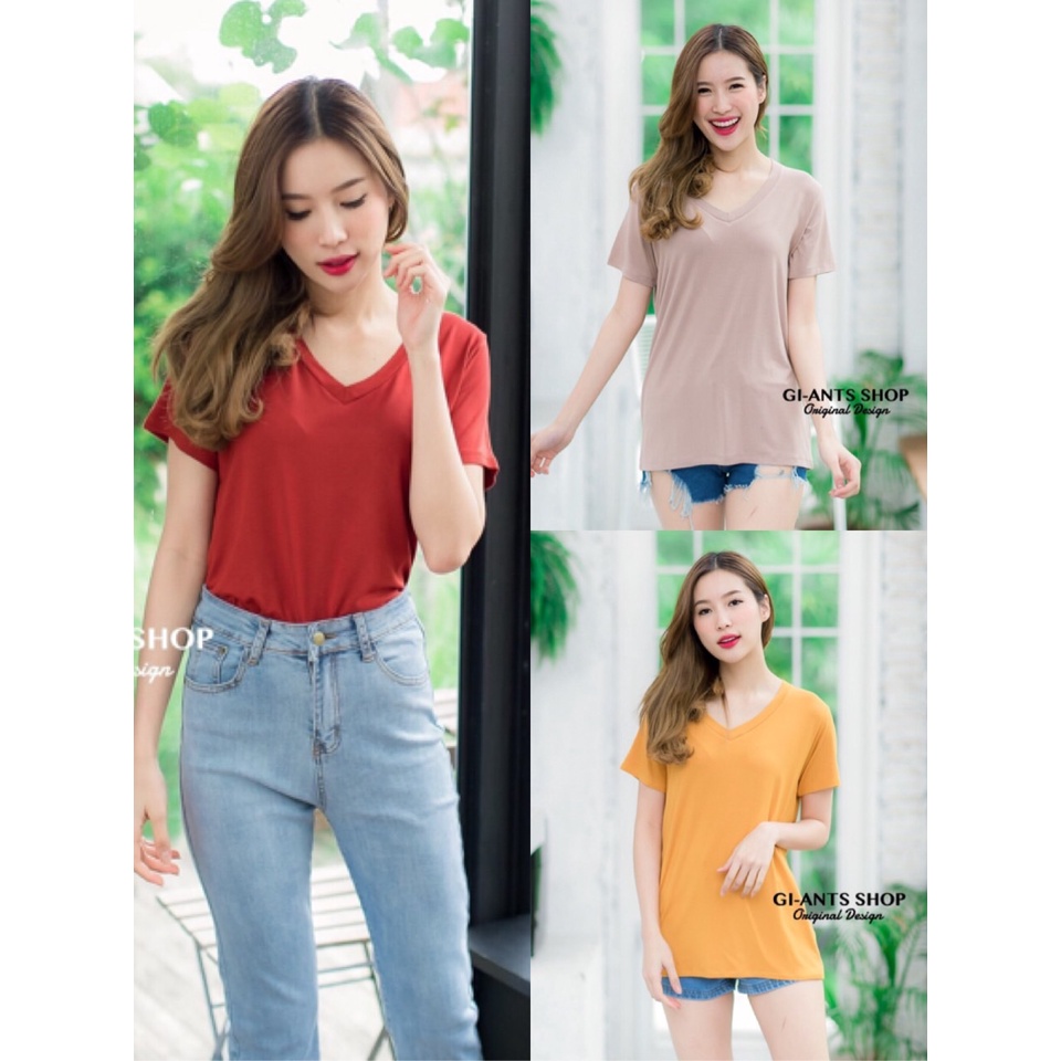 งานป้าย GI-ANTS อก 38-40 นิ้ว เสื้อเรย่อน คอวี