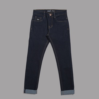 ROCKMAKER CELANA DENIM SLIM FIT SELVEDGE ACCENT DARK INDIGO WHITE