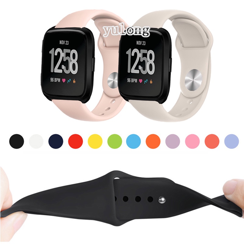 สายนาฬิกาซิลิโคนอ่อนนุ่มสำหรับ Fitbit Versa 2 / Versa Lite / Versa 1 / SE