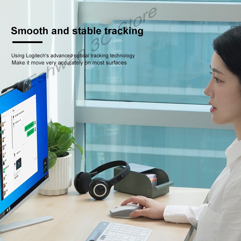 Ready เพื่อส่ง Logitech เสียง M380เมาส์ไร้สายเมาส์พื้นฐานสำหรับ PC ...