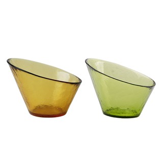 (05-G 460) ชามเเก้วดีไซน์ปางเฉียง Slanted rim glass bowl