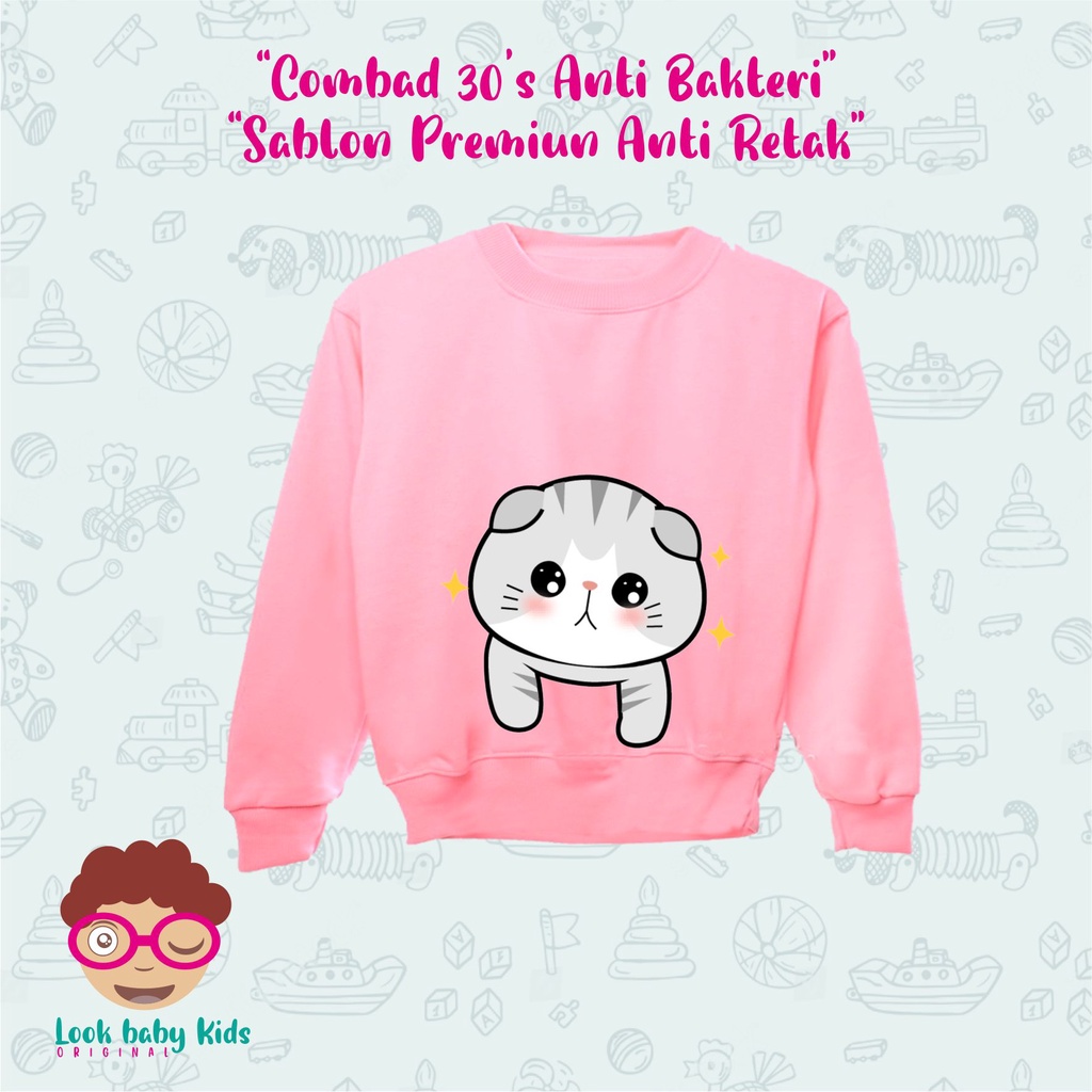 เสื ้ อกันหนาวลูกแมวคอลูกเรือ 1-6th