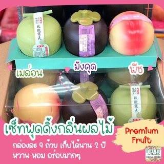 เซ็ทพุดดิ้งกลิ่นผลไม้สุดพรีเมี่ยม 1 กล่องมี 9 ถ้วย