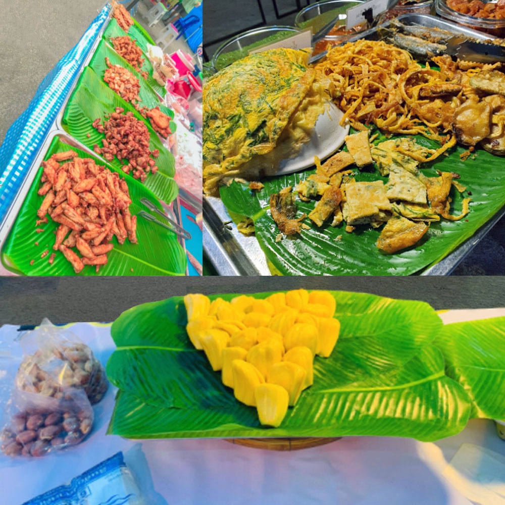 🔥ใบตองปลอม ใบตองเทียม ใบตองพลาสติก ใบตองเสมือนจริง แผ่นปูใบตองจำลอง ใบตอง ใบกล้วยปลอม ใบตองรองอาหาร ใบกล้วย - รูปที่ 3