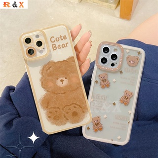 เคสโทรศัพท์มือถือแบบนิ่ม TPU ใส กันกระแทก ลายหมีนําโชค R&amp;X สําหรับ Infinix Note 12 G96 Hot 9 Play Hot 11 Play Hot 10 Play Smart 5 Hot 11s Hot 8 Hot 9 Note 10 Pro Hot 10s