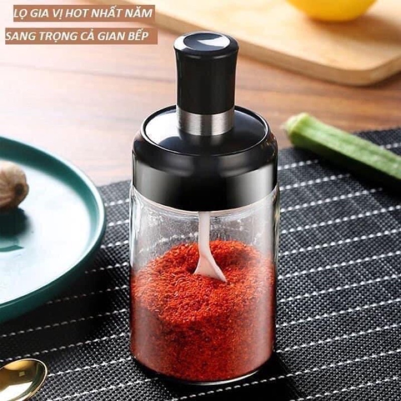 SET OF 3 SPICE JARS, แก้วคุณภาพสูง SPICE JARS (SPOON INCLUDED)