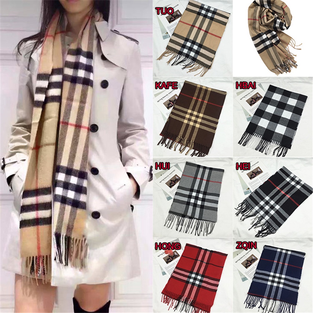 ผ้าพันคอ ผ้าคลุมไหล่ ผ้าแคชเมียร์ ลายสก๊อต หรูหรา คลาสสิก แฟชั่นสําหรับผู้หญิง และผู้ชาย ขนาด 180*35 ซม.