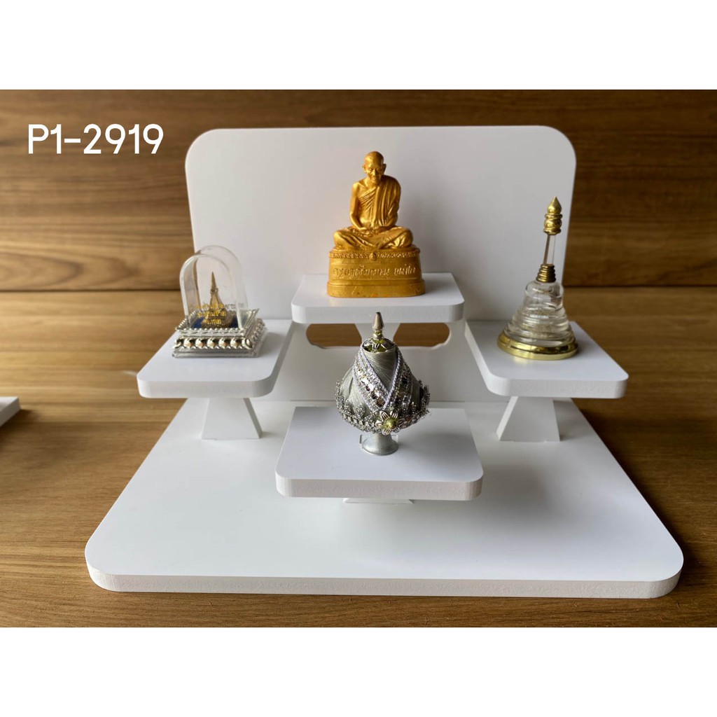 หิ้งบูชา โต๊ะหมู่บูชาเล็ก โมเดิร์น โต๊ะหมู่5หน้า4 ชั้นวางพระ P1-2919