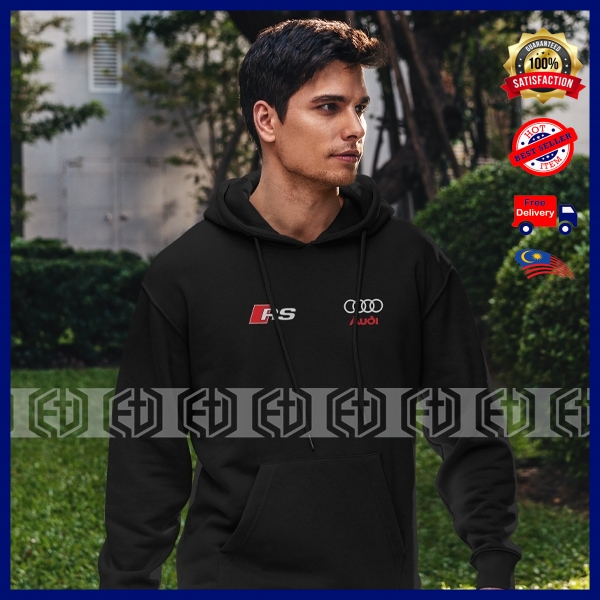 เสื้อกันหนาวHoodie Audi RSผ้าฝ้ายCuttro Motorsportแฟชั่นRacing Pakaian Bajuพิมพ์Unisex Casual Mens C