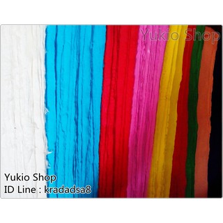 กระดาษสา (หนา) แพ็ค 12แผ่น สีพื้น ผิวนูน