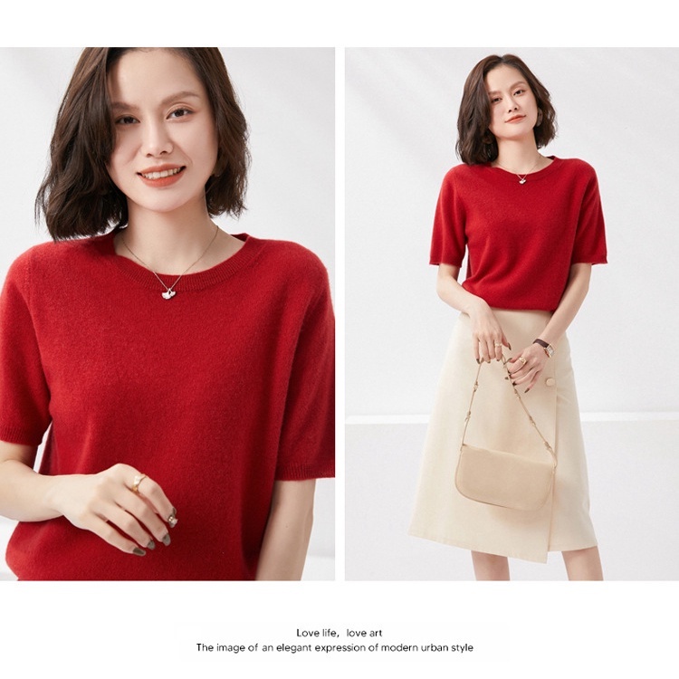 Herberty  มีไซส์ S-2XL เสื้อไหมพรม [คอกลม แขนสั้น] เสื้อสเวตเตอร์ คอกลม sweater งานป้าย By Great BKK ราคา ถูกที่สุด ดีลบีเคเค แกลเลอรีภาพที่ 2