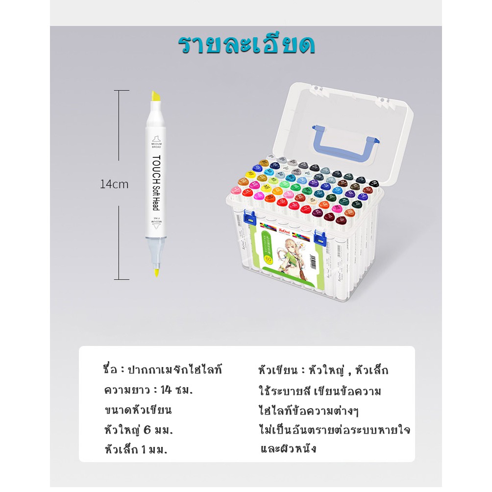 Paint Marker ปากกามาร์คเกอร์ 2 หัว เน้นข้อความได้ สีใช้ระบาย Paint-Marker-Set24 ปากกาเมจิก m9FK