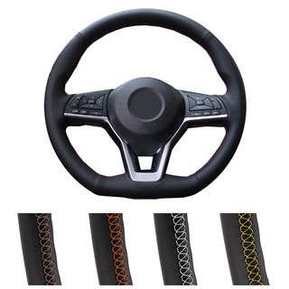 ปลอกหนังหุ้มพวงมาลัยรถยนต์ ไมโครไฟเบอร์ สีดํา สีเบจ สําหรับ …