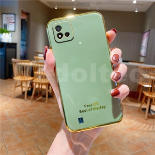 เคส Realme C20 C21 การป้องกันเลนส์รูปแบบใหม่ 6D ชุบซิลิโคนเคสโทรศัพท์แบบนิ่ม