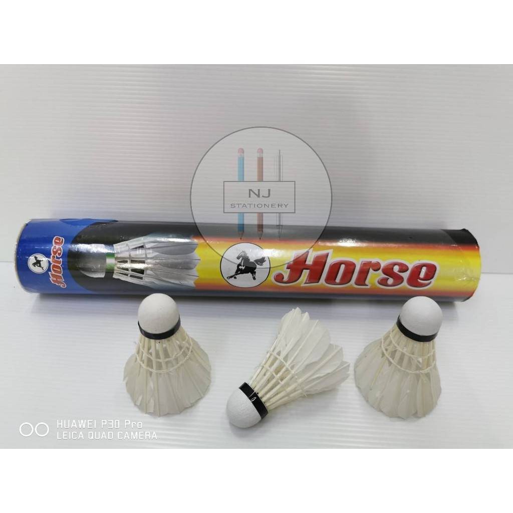 ปลีก**ลูกแบต ลูกแบตมินตัน ตราม้า Horse ราคาลูกละ 35 บาท