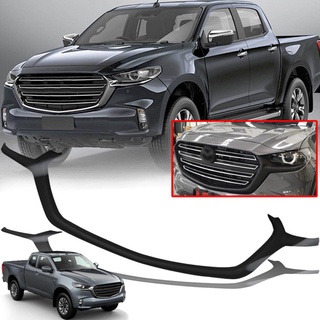 คิ้วใต้กระจังล่าง คิ้วใต้กระจังหน้า รุ่น มาสด้า MAZDA BT-50 BT50 ปี 2020 - 2021 สีดำเงา