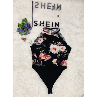 Shein 💋💋บอดี้สูทลายดอก🌹🌹🚗💕 ส่งฟรี🥰